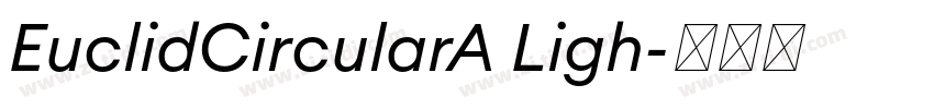 EuclidCircularA Ligh字体转换